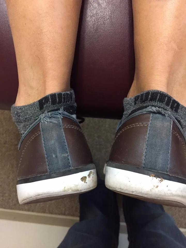 straight brown feet