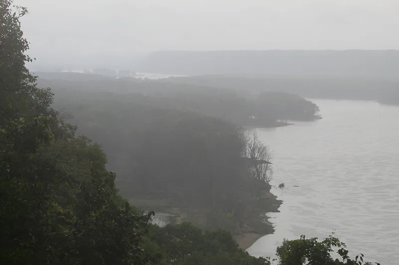 Mississippi River Between Iowa and Wisconsin in the Distance - Ken Swaim, 9/13/21